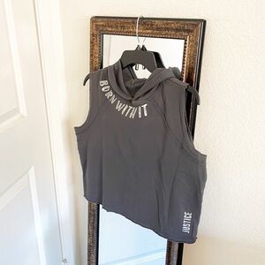 Justice Active Born With It cut off hoodie
